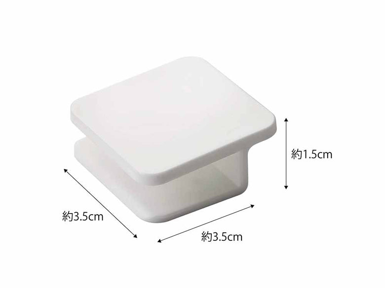 白いプラスチック製珪藻土バスマット持ち上げフック