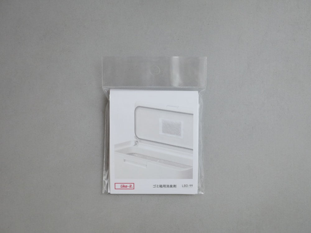 like-itブランドの銀色プラスチック製ゴミ箱用消臭剤2個セット