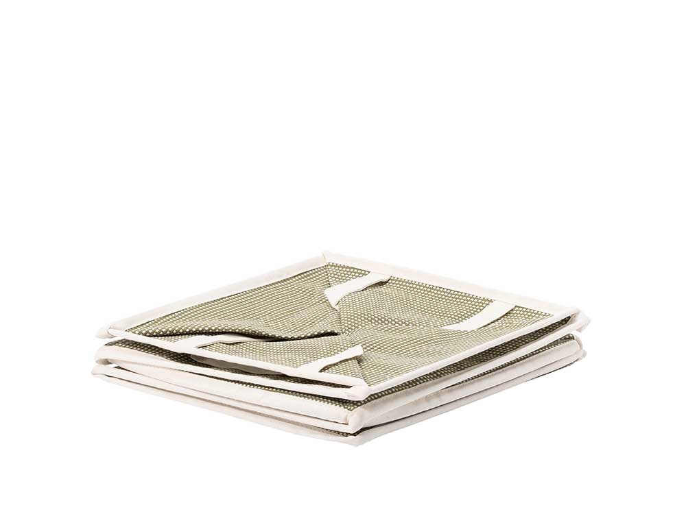 ポケット付き柄入りリネンタオル