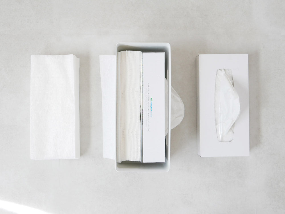 RINブランドの両面ティッシュケース