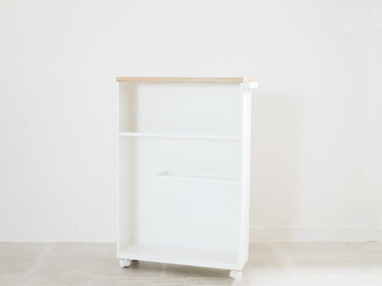 山崎製スリムハンドル付きタワートイレラック