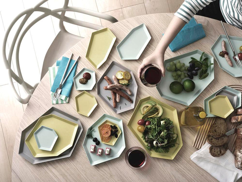 ideacoシマモリプレート、バンブーとメラミン樹脂製