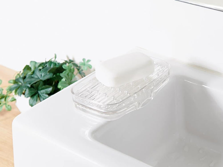 like-itシンクキャディ、浴室用プラスチックトレーとソープディスペンサー