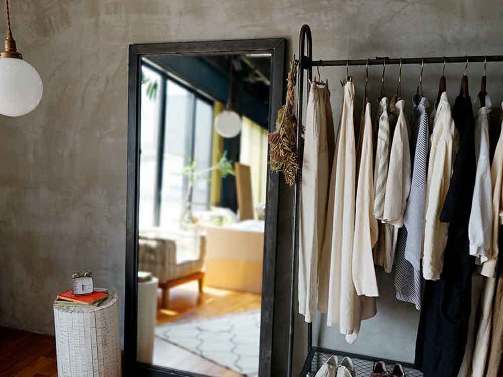 アデペシュsocphミラーが配置されたおしゃれな室内