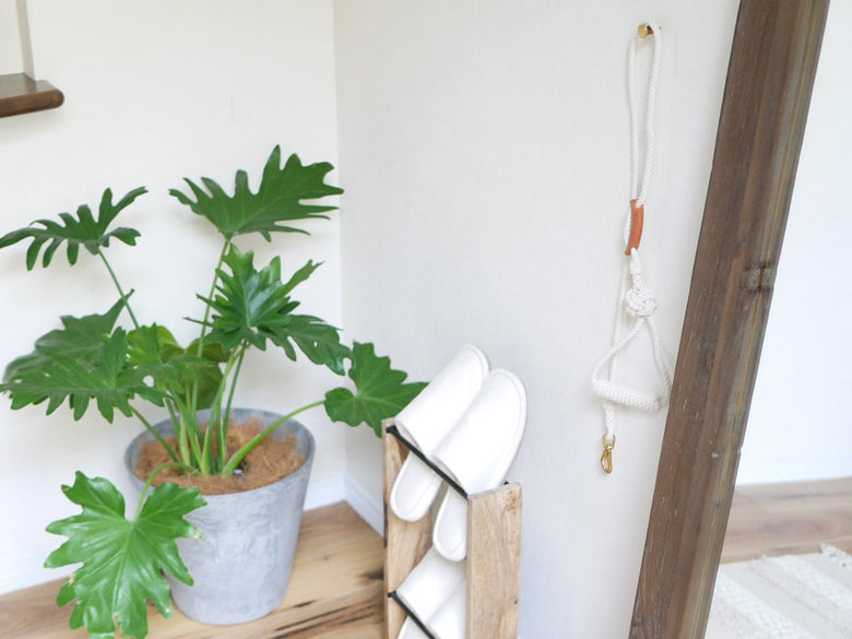 TOOLS FOR THE DOGブランドの日本製手染めドッグリード。直径6mmまたは8mm、長さ1200mmで小型から中型犬に適しています。デザイナーはタラスキンボンカース