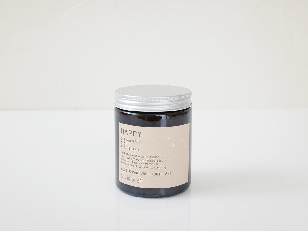 FARIBOLESアロマキャンドルが入ったメイソンジャー