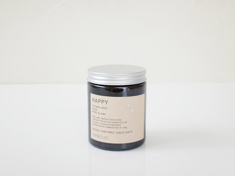 FARIBOLESアロマキャンドルが入ったメイソンジャー