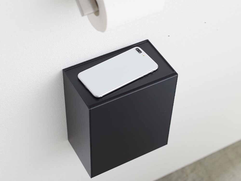 YAMAZAKI/towerのウォールトイレポットと収納ケース