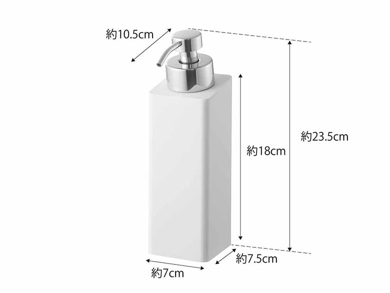 タワーの白色フィルムフック付きソープディスペンサー