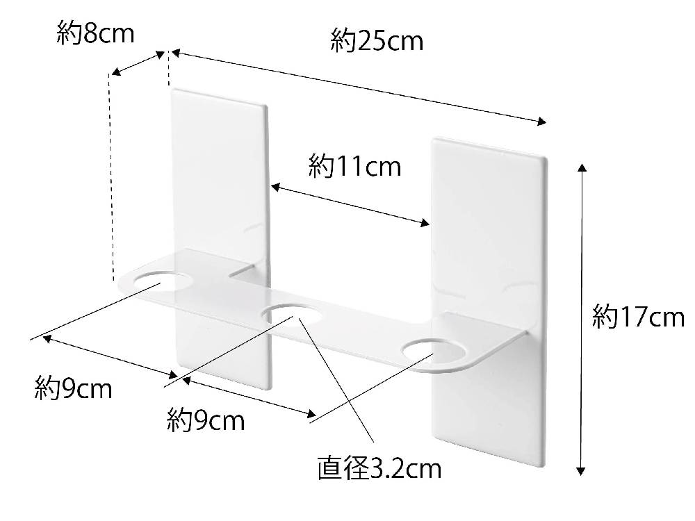 スチール棚に設置されたマグネットディスペンサーホルダー
