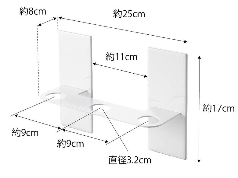 スチール棚に設置されたマグネットディスペンサーホルダー