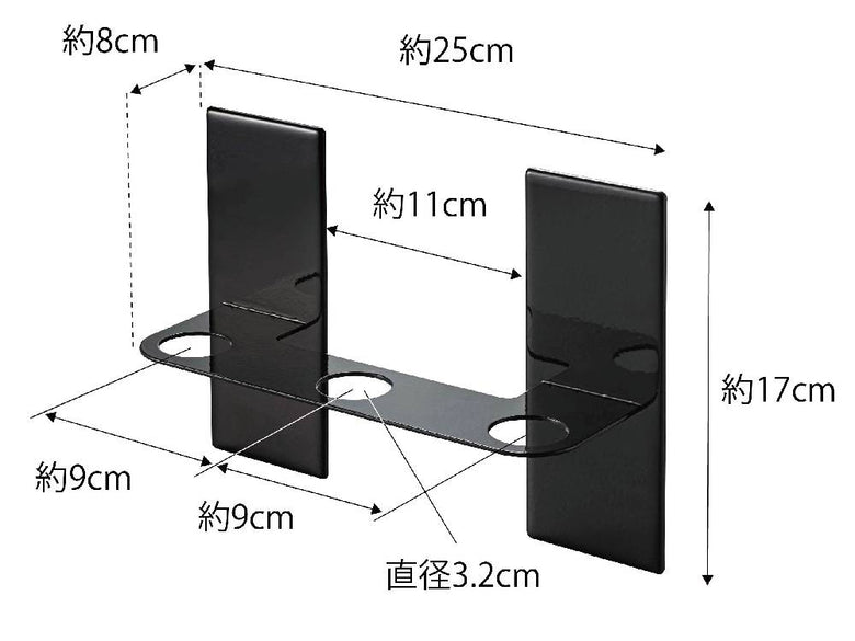 スチール製マグネットディスペンサーホルダー壁に設置