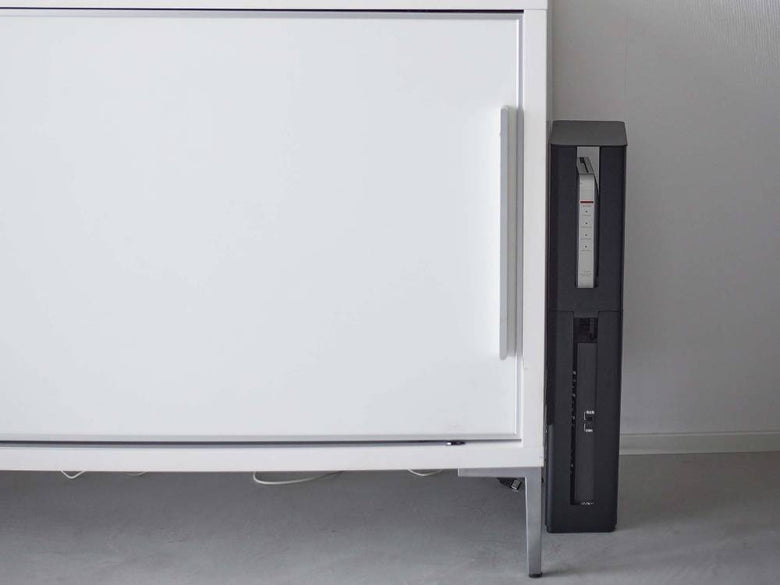 黒色の重ねられるロングルーター収納ケース