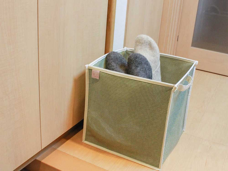 ピアットのコットン製収納バスケット