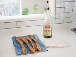 Arte Legno製オリーブウッドのスパチュラとサラダサーバー