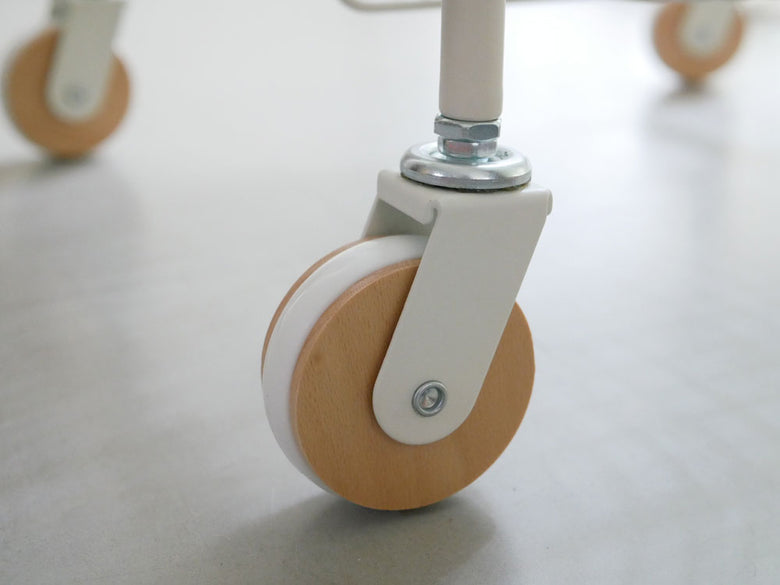 スチール製二段キャリーバスケットワゴン