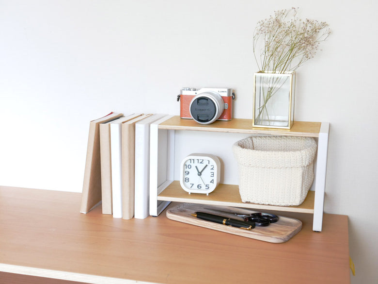 Yamazakiトスカのスチールと木製棚のキッチンラック