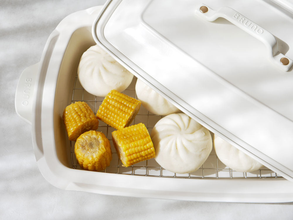 BRUNOグランデ用仕切り鍋、グリルプレート、深鍋のセット