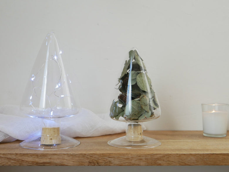 ポッシュリビングの耐熱ガラス製シードボトル。直径9cm、高さ19cmの中国製