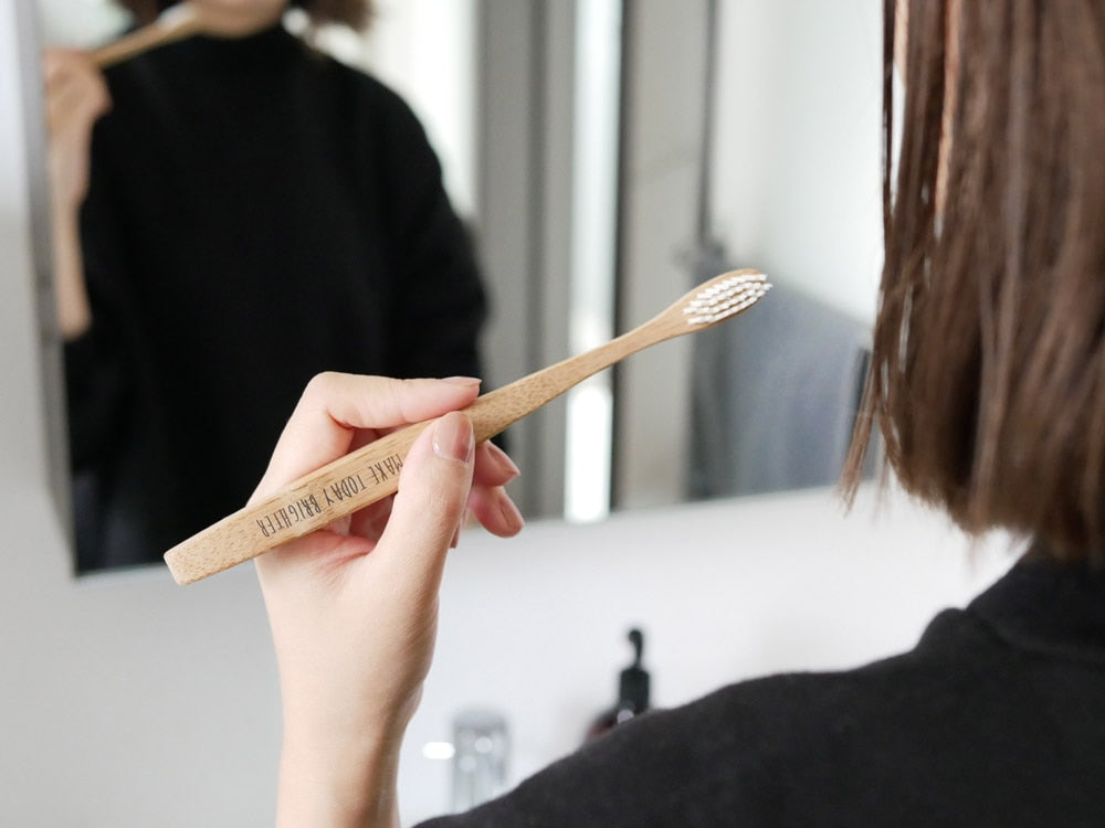 パラデックの竹柄やわらかめ歯ブラシ