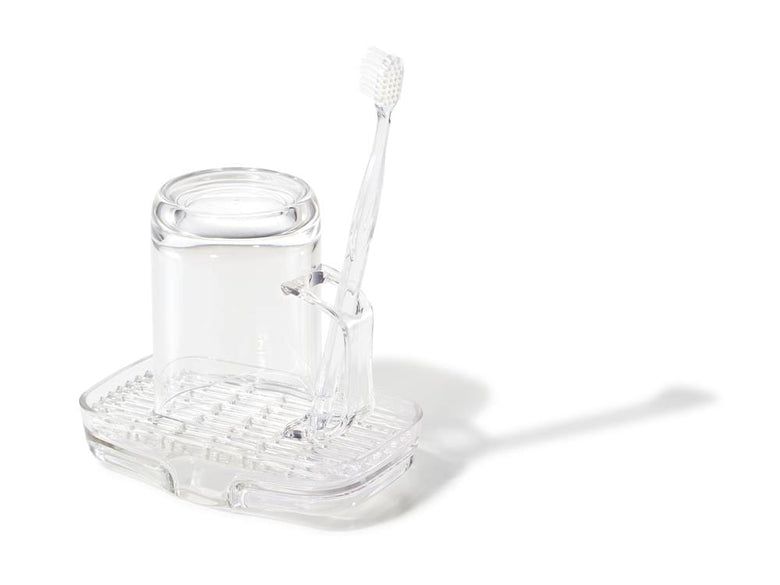 シンクキャディに歯ブラシを収納した様子