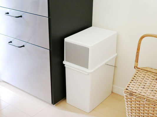 like-itのホワイトフロントオープントラッシュビン