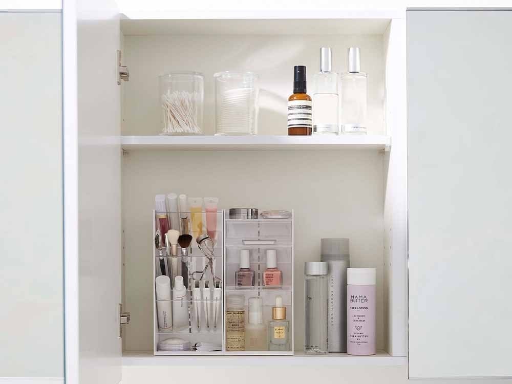 山崎タワー4段コスメ収納ケース