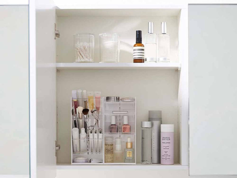 山崎タワー4段コスメ収納ケース