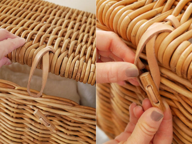 Creerクレエのラタン脚付き収納バスケット