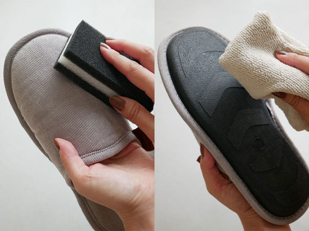 ダルトン製レディースベージュコーデュロイスリッパ