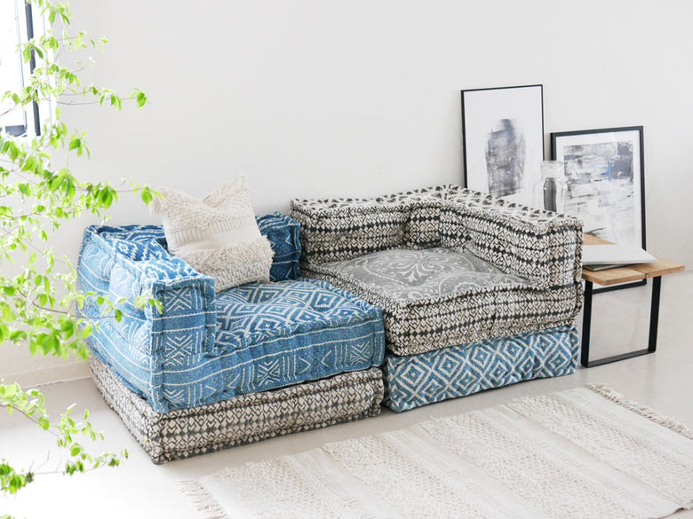 アデペシュのブロックマルチソファとオットマン