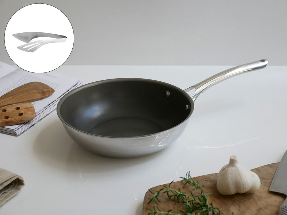 CORELLE こびりつきにくいフライパン Wok pan 24cm 絶妙トングセット》【CORELLE/コレール】こびりつきにくい次世代