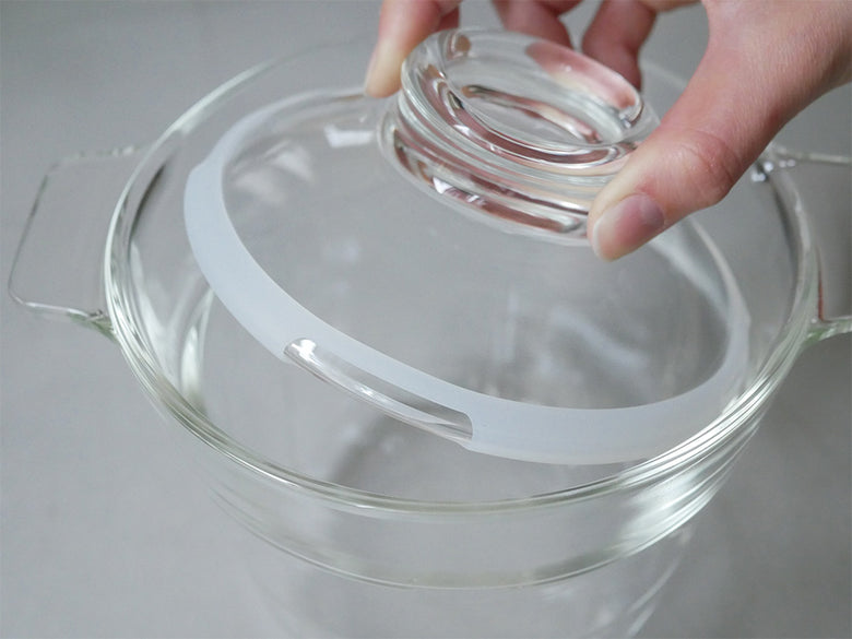 HARIOの一膳屋、耐熱ガラス製で電子レンジ対応のスープボウルと蓋