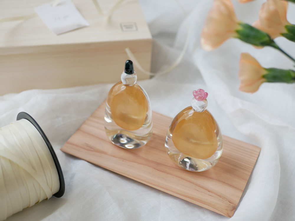 単品購入のみ・日付指定不可＞【硝子屋 PRATO PINO】ガラスのお雛様