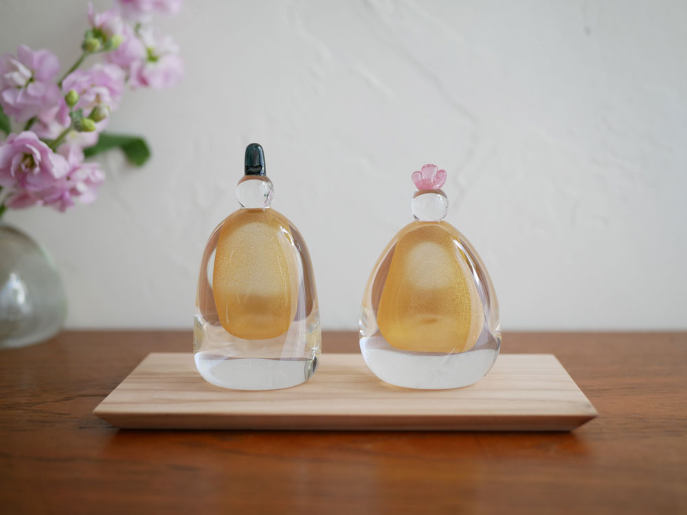 単品購入のみ・日付指定不可＞【硝子屋 PRATO PINO】ガラスのお雛様