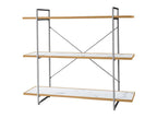 adepeche/アデペシュのPOLポルオープンシェルフ、スチールフレームと木製棚が組み合わさったオープンラック