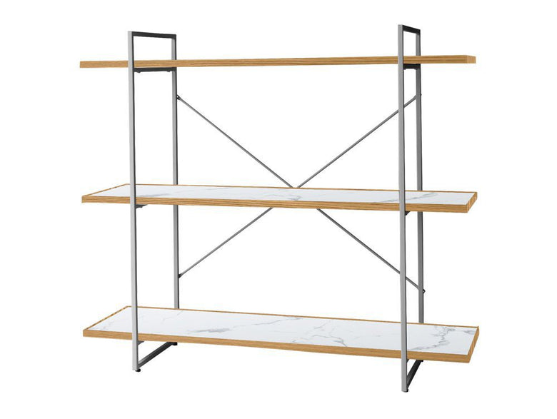 adepeche/アデペシュのPOLポルオープンシェルフ、スチールフレームと木製棚が組み合わさったオープンラック