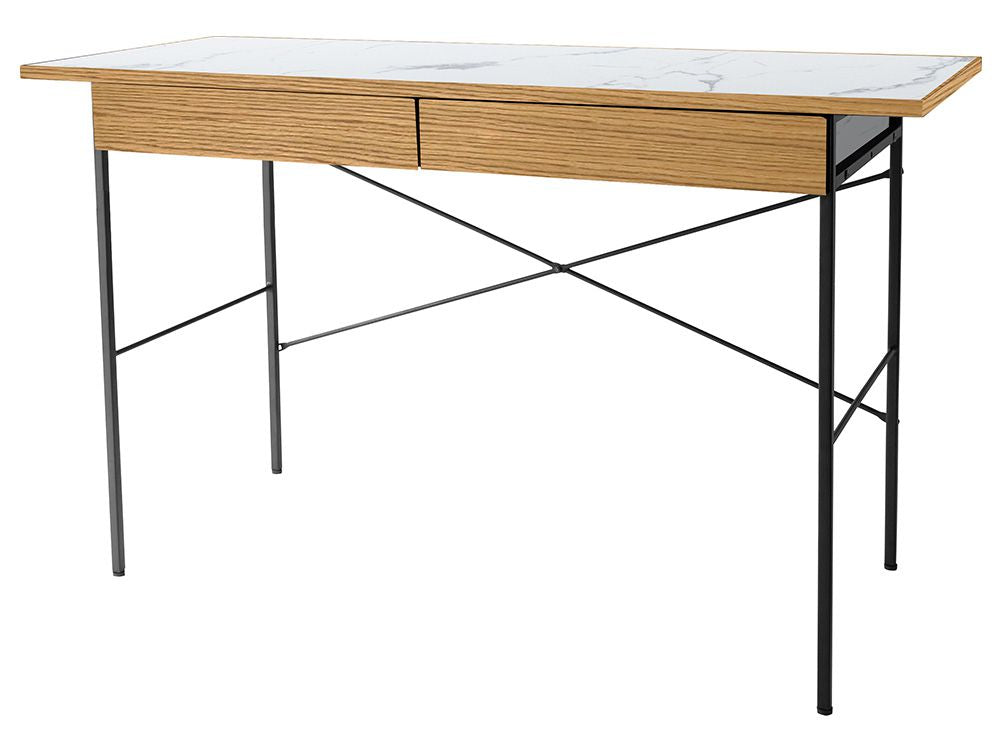 スチールフレームとオーク木材の天板を持つadepecheのPOLポルデスク