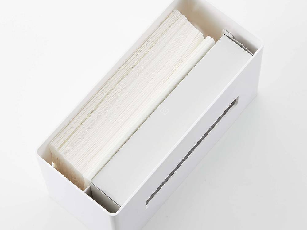 両面に2つのティッシュボックスを収納できるABS樹脂とシリコーン製のスマートティッシュケース