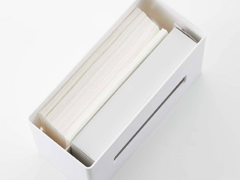 両面に2つのティッシュボックスを収納できるABS樹脂とシリコーン製のスマートティッシュケース