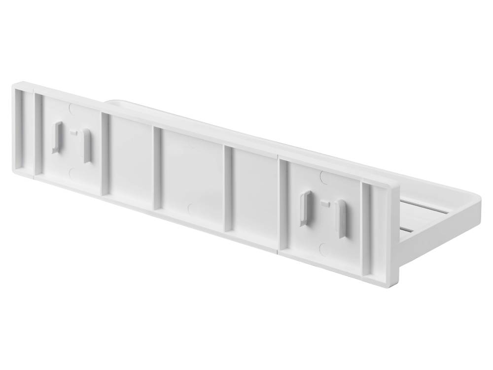 幅30cmの「MIST/ミスト」フィルムフック トレー W30。トレー本体に4つのフィルムフックが取り付けられている製品画像