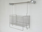 連結可能な18-8ステンレス製引っかけお風呂バスケット、プラスチック棚付きのシンプルなデザイン