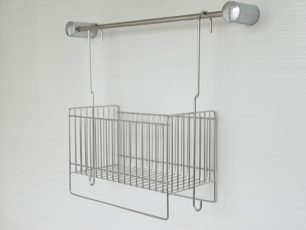 連結可能な18-8ステンレス製引っかけお風呂バスケット、プラスチック棚付きのシンプルなデザイン