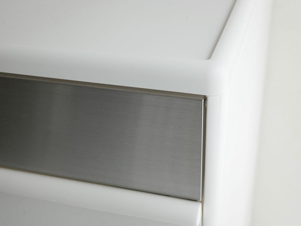 ライクイットのスイングパネルダストボックス、灰色および銀色の引き出し付きキャビネット