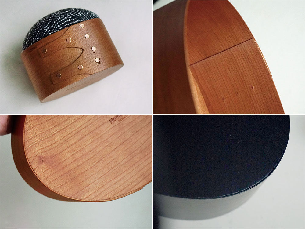 アクシス シェーカーティッシュボックス。チェリー材を使用したシンプルなナチュラルウッドのデザイン。