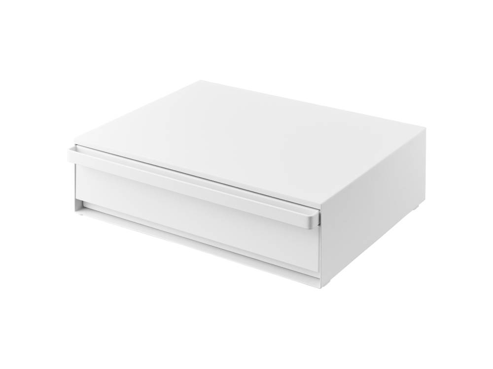 タワー型ツーウェイキッチン家電下引き出し＆スライドテーブルのプラスチック製引き出しと蓋