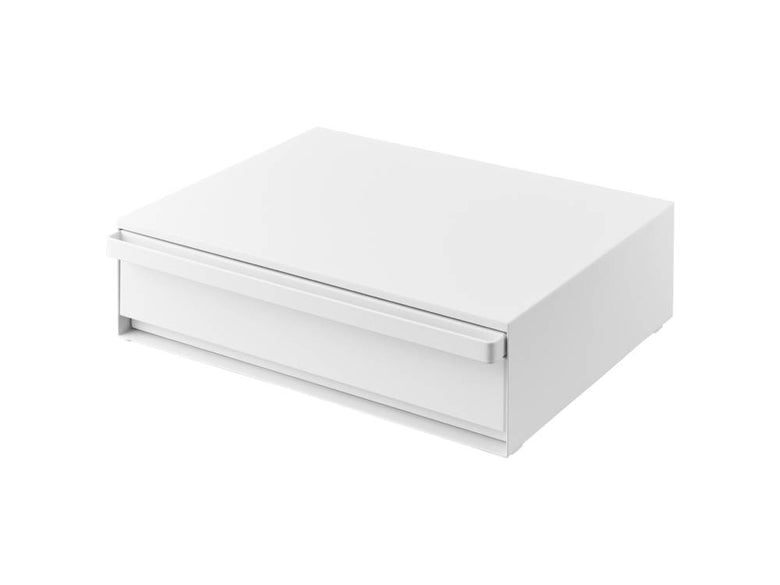 タワー型ツーウェイキッチン家電下引き出し＆スライドテーブルのプラスチック製引き出しと蓋