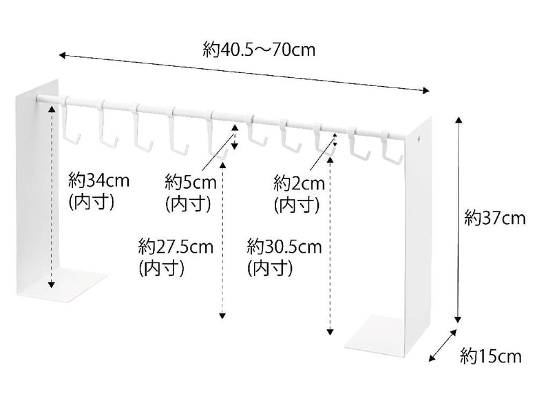 スチールフレームにABS樹脂フックが備えられたタワー型帽子収納スタンド