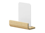 【RIN/リン】シングル神札スタンド。スチールと天然木積層合板製で、サイズ約W10.5×D5×H11cm。オフィスデスクに適したデザイン。