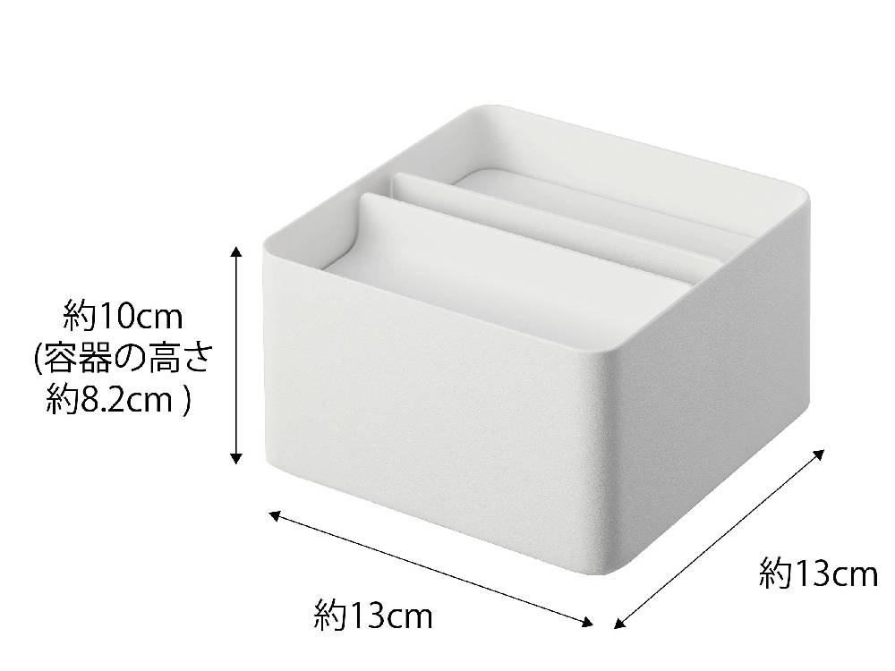 白色の蓋付きスチール製ハーフティッシュケース
